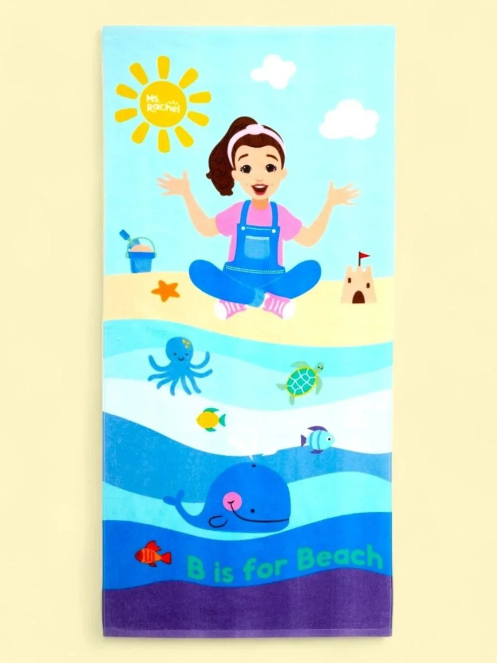 Ms. Rachel Kids Beach Towel 100% Cotton 28x58 is for Beach New Bath Pool Fan